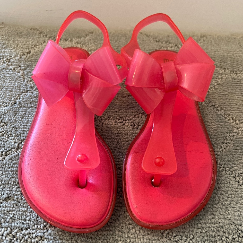 Mel by Melissa Girls Rubber Bow Sandals Sz. 13